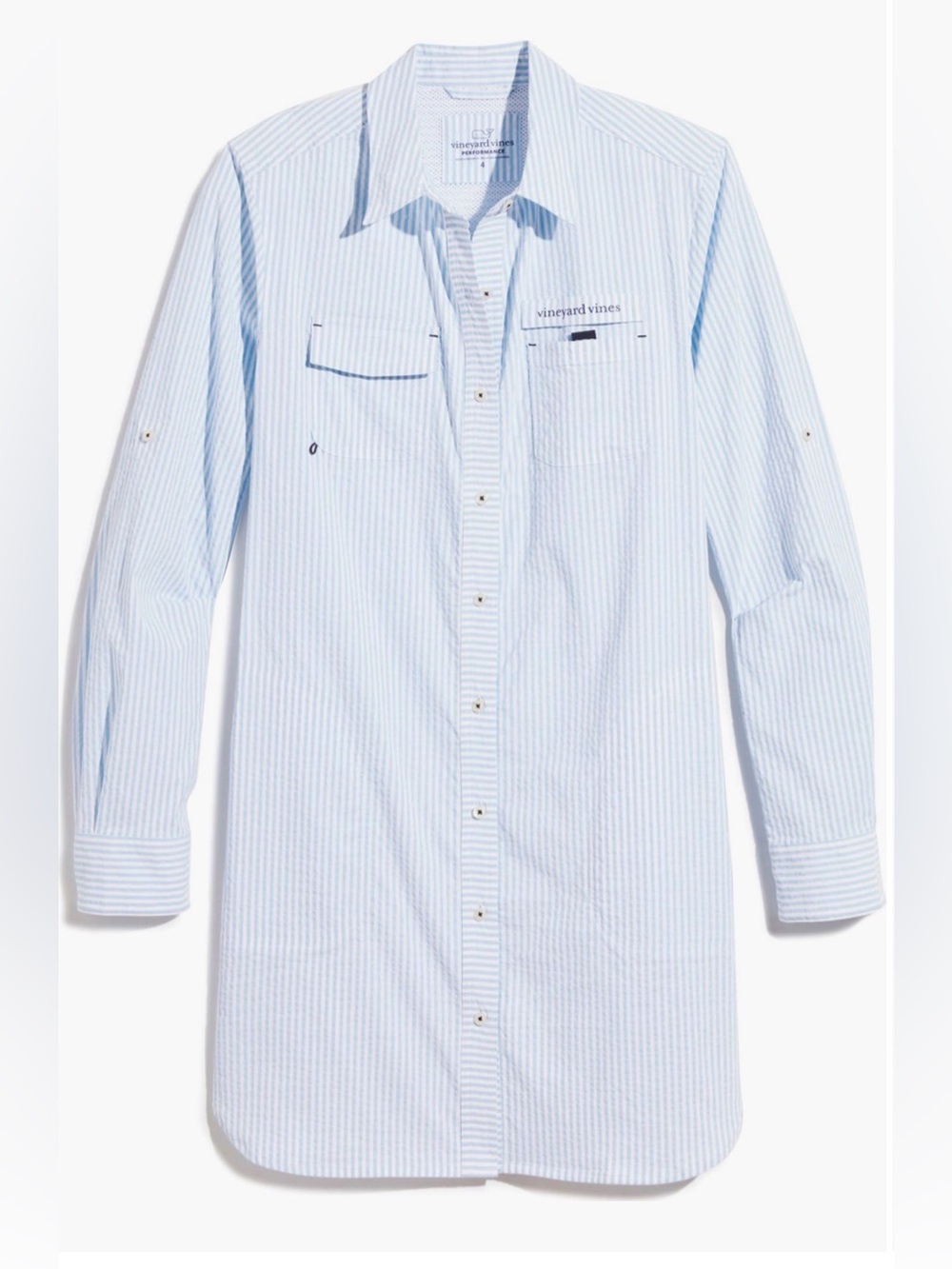 Vineyard Vines Light Blue & White Striped Men's Button-Down Shirt